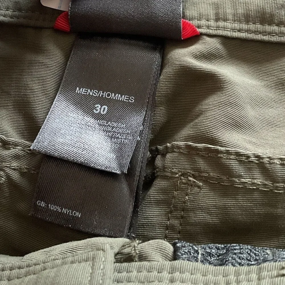 The North Face Mens Green/Brown Lightweight Outdoors/Hiking‎ Cargo Shorts  30/M